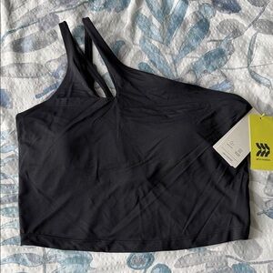 All in Motion Black Double Strap Sports Top